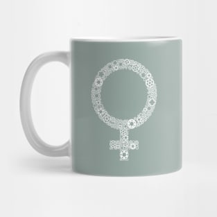 Bicycle Chainring Woman Mug